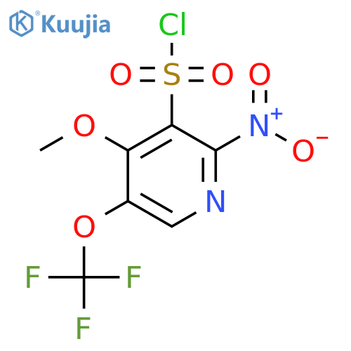 4-Methoxy-2-nitro-5-(trifluoromethoxy)pyridine-3-sulfonyl chloride structure