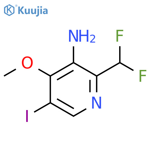 3-Amino-2-(difluoromethyl)-5-iodo-4-methoxypyridine structure