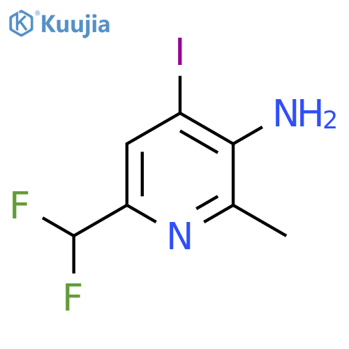 3-Amino-6-(difluoromethyl)-4-iodo-2-methylpyridine structure