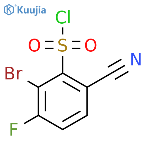 2-Bromo-6-cyano-3-fluorobenzenesulfonyl chloride structure