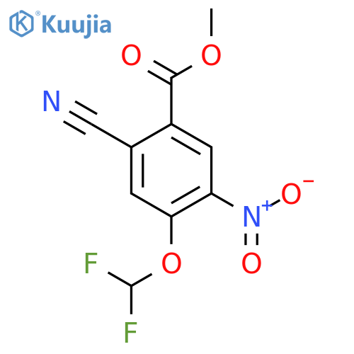 Methyl 2-cyano-4-difluoromethoxy-5-nitrobenzoate structure