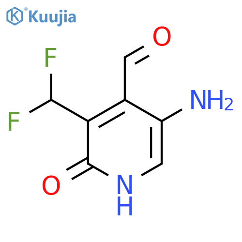 5-Amino-3-(difluoromethyl)-2-hydroxypyridine-4-carboxaldehyde structure