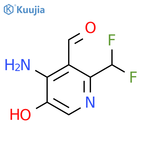 4-Amino-2-(difluoromethyl)-5-hydroxypyridine-3-carboxaldehyde structure