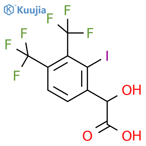 3,4-Bis(trifluoromethyl)-2-iodomandelic acid structure