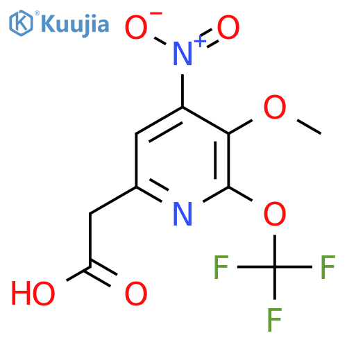 3-Methoxy-4-nitro-2-(trifluoromethoxy)pyridine-6-acetic acid structure