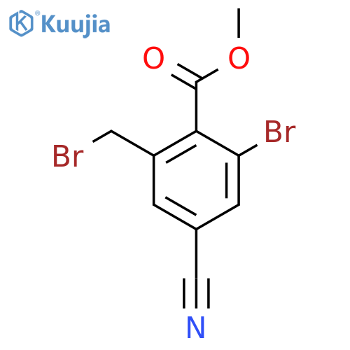 Methyl 2-bromo-6-bromomethyl-4-cyanobenzoate structure