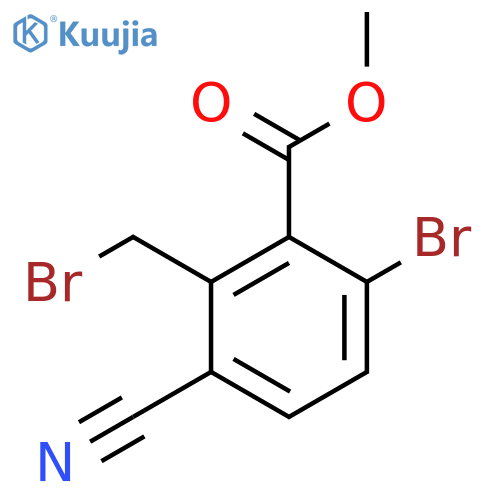 Methyl 6-bromo-2-bromomethyl-3-cyanobenzoate structure