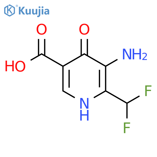 3-Amino-2-(difluoromethyl)-4-hydroxypyridine-5-carboxylic acid structure