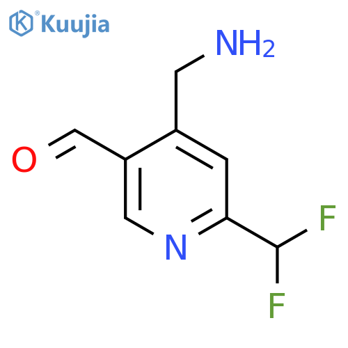 4-(Aminomethyl)-2-(difluoromethyl)pyridine-5-carboxaldehyde structure
