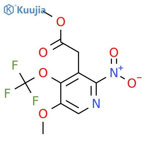 Methyl 5-methoxy-2-nitro-4-(trifluoromethoxy)pyridine-3-acetate structure