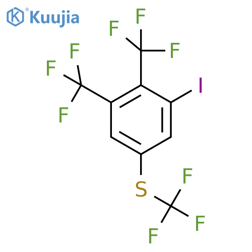 1,2-Bis(trifluoromethyl)-3-iodo-5-(trifluoromethylthio)benzene structure