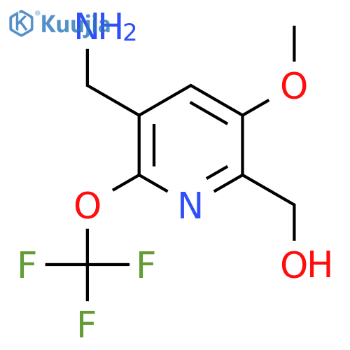 3-(Aminomethyl)-5-methoxy-2-(trifluoromethoxy)pyridine-6-methanol structure