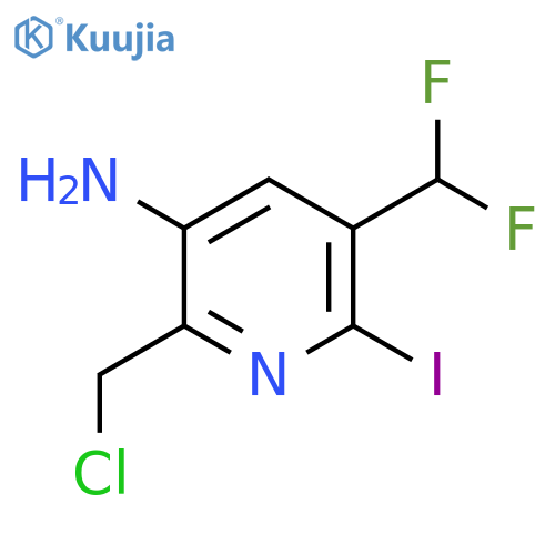 3-Amino-2-(chloromethyl)-5-(difluoromethyl)-6-iodopyridine structure