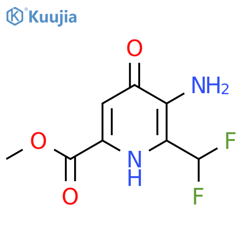 Methyl 3-amino-2-(difluoromethyl)-4-hydroxypyridine-6-carboxylate structure
