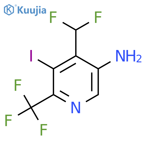 5-Amino-4-(difluoromethyl)-3-iodo-2-(trifluoromethyl)pyridine structure
