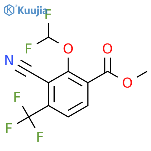 Methyl 3-cyano-2-difluoromethoxy-4-(trifluoromethyl)benzoate structure