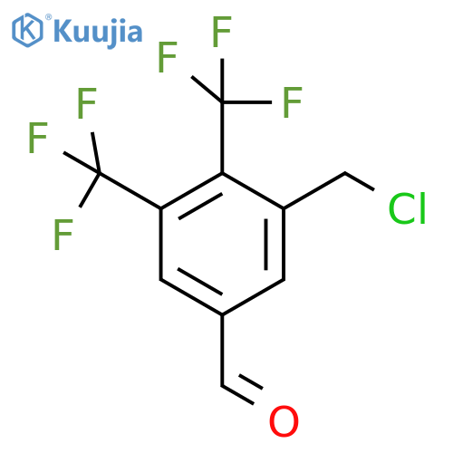 2,3-Bis(trifluoromethyl)-5-formylbenzyl chloride structure