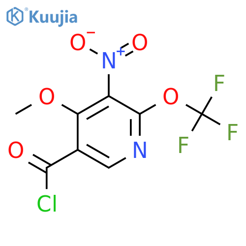 4-Methoxy-3-nitro-2-(trifluoromethoxy)pyridine-5-carbonyl chloride structure