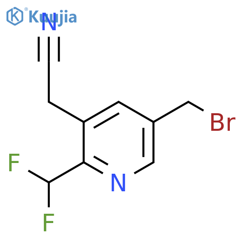 5-(Bromomethyl)-2-(difluoromethyl)pyridine-3-acetonitrile structure