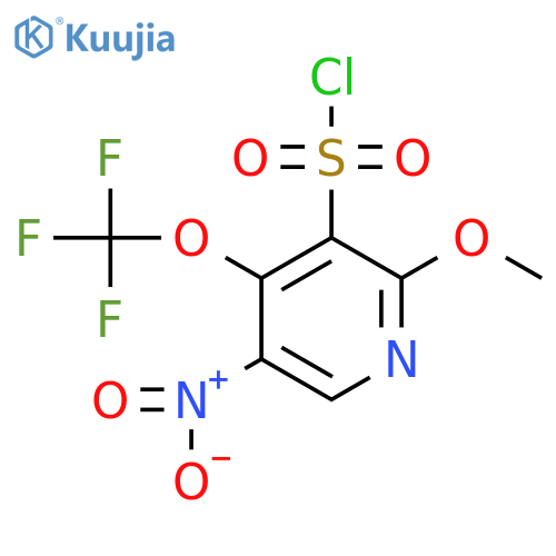 2-Methoxy-5-nitro-4-(trifluoromethoxy)pyridine-3-sulfonyl chloride structure