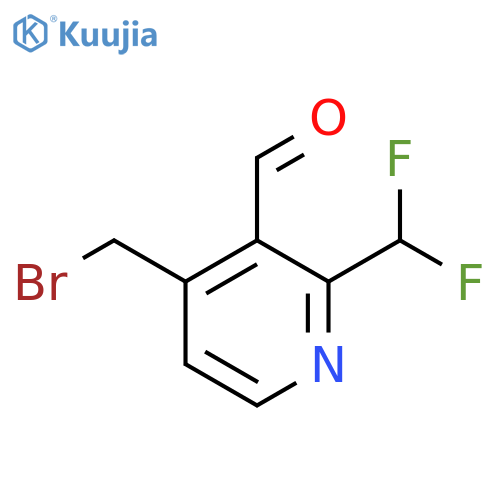 4-(Bromomethyl)-2-(difluoromethyl)pyridine-3-carboxaldehyde structure