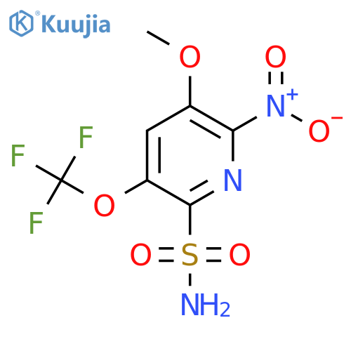3-Methoxy-2-nitro-5-(trifluoromethoxy)pyridine-6-sulfonamide structure