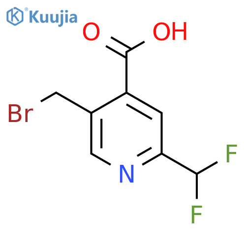 5-(Bromomethyl)-2-(difluoromethyl)pyridine-4-carboxylic acid structure