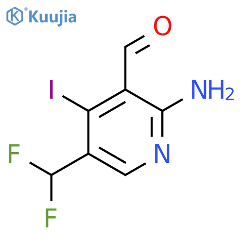 2-Amino-5-(difluoromethyl)-4-iodopyridine-3-carboxaldehyde structure