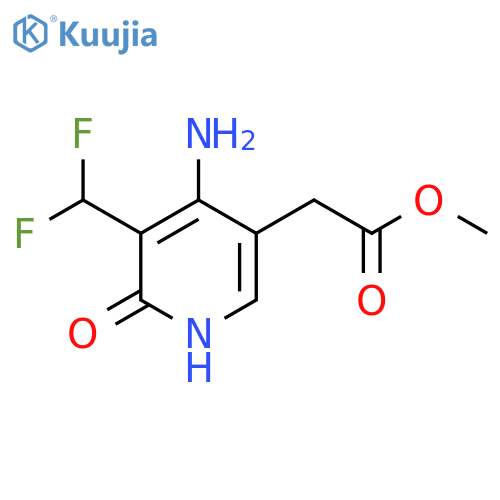 Methyl 4-amino-3-(difluoromethyl)-2-hydroxypyridine-5-acetate structure