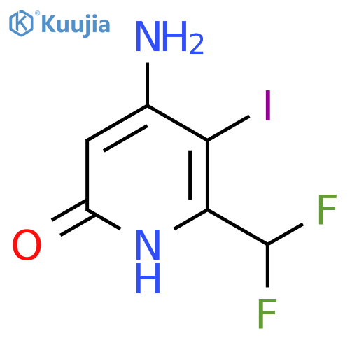 4-Amino-2-(difluoromethyl)-6-hydroxy-3-iodopyridine structure