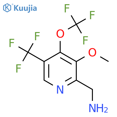 2-(Aminomethyl)-3-methoxy-4-(trifluoromethoxy)-5-(trifluoromethyl)pyridine structure