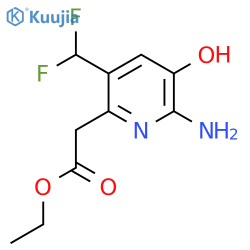 Ethyl 2-amino-5-(difluoromethyl)-3-hydroxypyridine-6-acetate structure