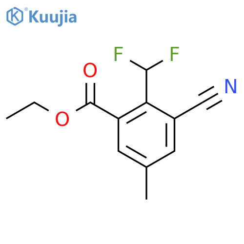 Ethyl 3-cyano-2-difluoromethyl-5-methylbenzoate structure