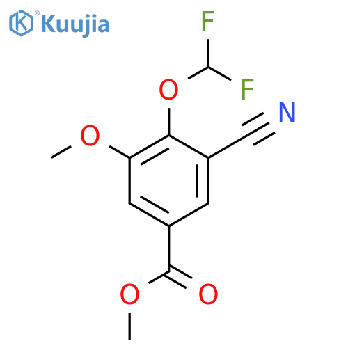 Methyl 3-cyano-4-difluoromethoxy-5-methoxybenzoate structure