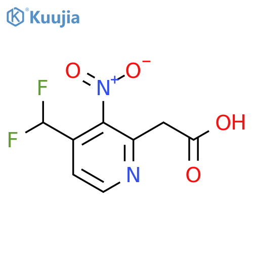 4-(Difluoromethyl)-3-nitropyridine-2-acetic acid structure