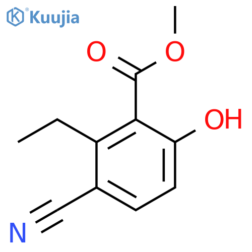 Methyl 3-cyano-2-ethyl-6-hydroxybenzoate structure