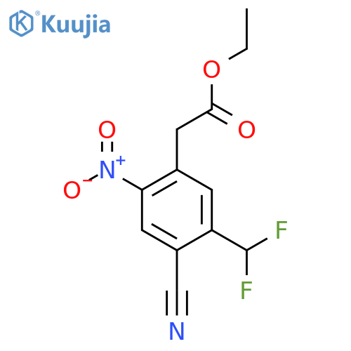 Ethyl 4-cyano-5-difluoromethyl-2-nitrophenylacetate structure