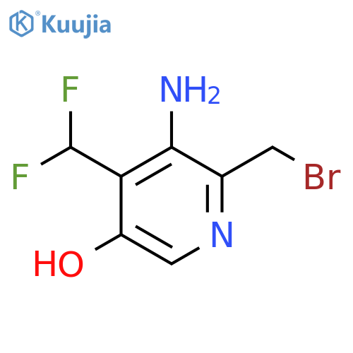 3-Amino-2-(bromomethyl)-4-(difluoromethyl)-5-hydroxypyridine structure
