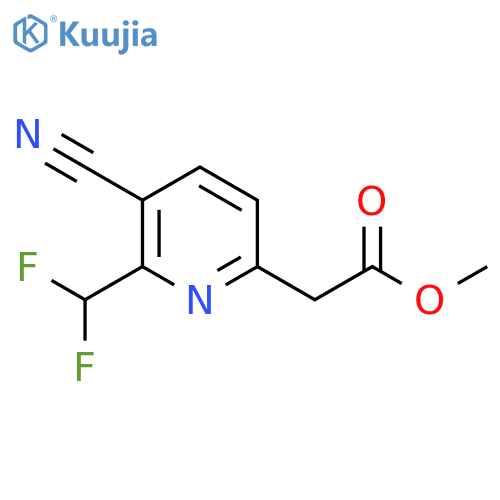 Methyl 3-cyano-2-(difluoromethyl)pyridine-6-acetate structure