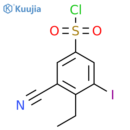 3-Cyano-4-ethyl-5-iodobenzenesulfonyl chloride structure