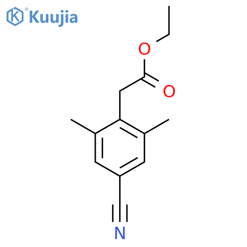 Ethyl 4-cyano-2,6-dimethylphenylacetate structure