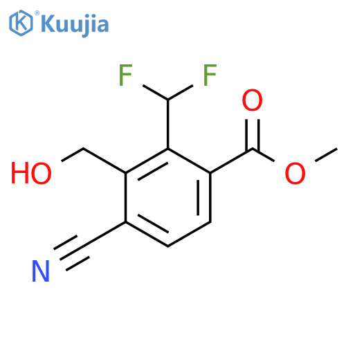 Methyl 4-cyano-2-difluoromethyl-3-(hydroxymethyl)benzoate structure