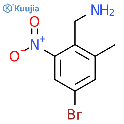 (4-Bromo-2-methyl-6-nitrophenyl)methanamine structure