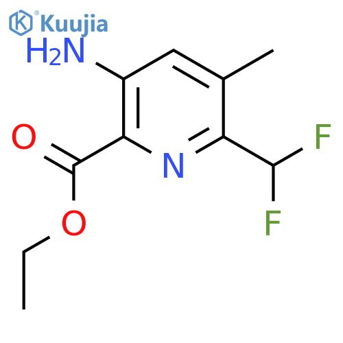 Ethyl 5-amino-2-(difluoromethyl)-3-methylpyridine-6-carboxylate structure