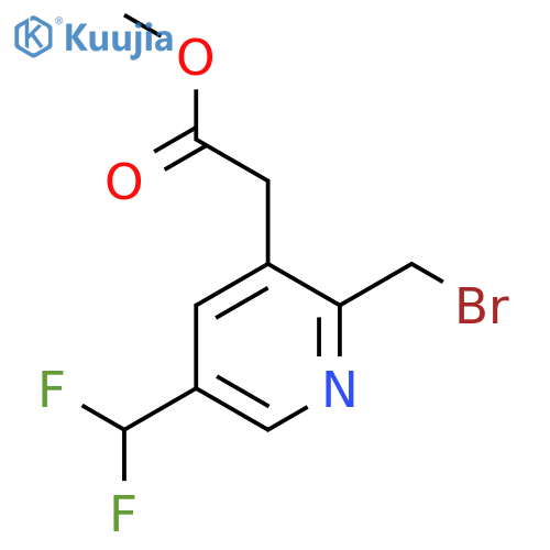 Methyl 2-(bromomethyl)-5-(difluoromethyl)pyridine-3-acetate structure