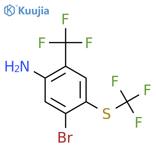 5-Bromo-2-trifluoromethyl-4-(trifluoromethylthio)aniline structure