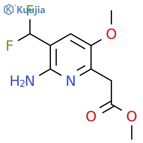 Methyl 2-amino-3-(difluoromethyl)-5-methoxypyridine-6-acetate structure