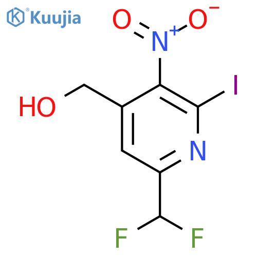 6-(Difluoromethyl)-2-iodo-3-nitropyridine-4-methanol structure