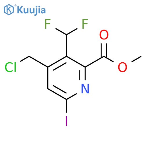 Methyl 4-(chloromethyl)-3-(difluoromethyl)-6-iodopyridine-2-carboxylate structure