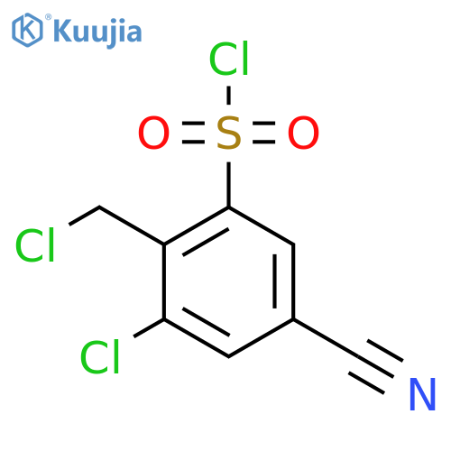 3-Chloro-2-chloromethyl-5-cyanobenzenesulfonyl chloride structure
